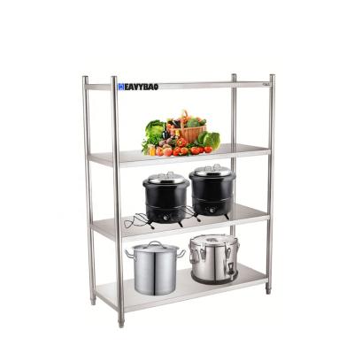 China Heavybao Sustainable Commercial Hotel Kitchen Equipment Used Food Round Type Stainless Steel Warehouse Kitchen Storage Tube Rack Rack for sale