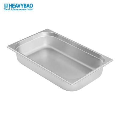 China EU Standard Heavybao Food Style Hotel Buffet Food Equipment Gastronorm GN Stainless Steel Pan Ice Cream Container Anti Block for sale