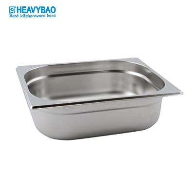 China Wholesale High Quality Hotel Buffet Food Equipment Heavybao Stainless Steel Anti-jamming GN Food Pan Container For Buffet Food Display for sale