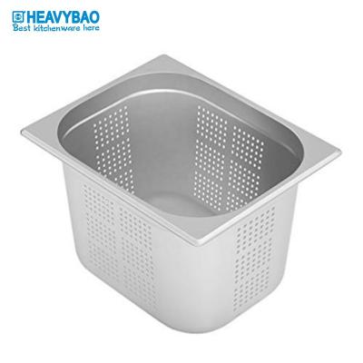 China Heavybao Equipment Heavybao Equipment Stainless Steel GN Perforated Standard Food Container Food Container Pan For Commercial Kitchen for sale