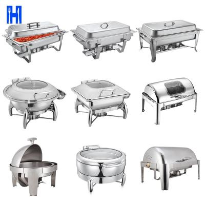 China Stackable Frame Heavybao Stainless Steel Hotel Chafing Dish Catering Equipment Buffet Beetle Set Professional Food Warmer for sale