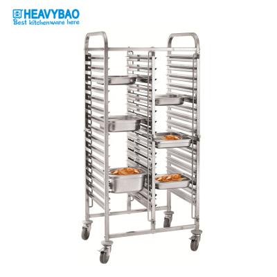 China SS 201 Stainless Steel Knocked-Down Kitchen Carts With Wheels And Bread Carts for sale