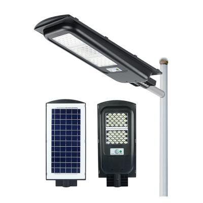 China ROAD KCD outdoor high lumen waterproof ip65 100w led solar street light with pole for sale