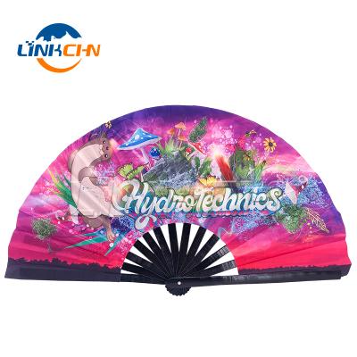 China Wholesale China Sublimation Custom Printed Big Folding Hand Fans for sale