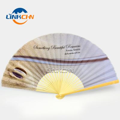 China China Personalized Souvenir Nylon Hand Held Fans For Gift for sale