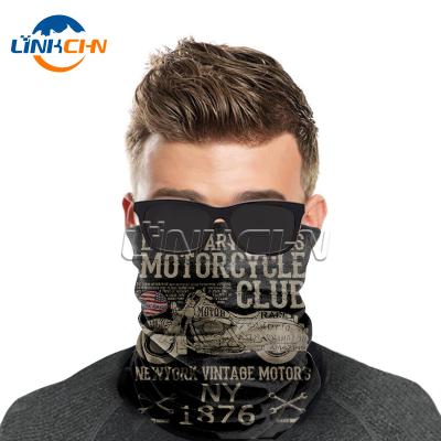 China Skin Friendly Polyester Bandana Fabric Neck Tube Cuff Headband Seamless Fashion Bandana With Your Own Custom Design for sale