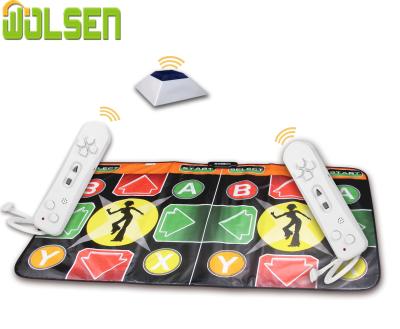 China Durable Non-slip Wireless Dancer Blanket 32 ​​Bit Dance Pad High Resolution Graphic WII and TV Double Dancing Mat Game Dance Pad for sale