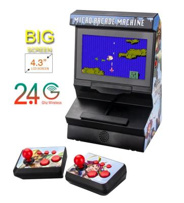 China 8 Bit ABS Material New Video Game Arcade Handheld Game Console 4.3 Inch Mini Retro Wireless Double Joysticks Big Screen With 300 Games for sale