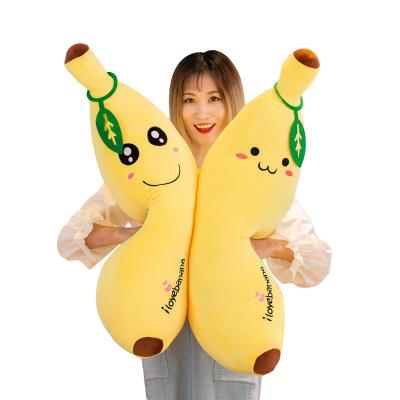 China 100% Pp Cotton Inside 35-80cm Creative Cartoon Banana Plush Pillow Kawaii Sofa Cushion Baby Toys Super Soft Plush Doll Children Fruit Toys Kid Gift for sale