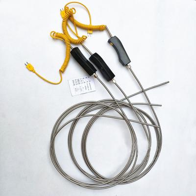 China Easy To Carry HL-TLK206B Armored Handheld Thermocouple WRNK-187 Large Probe 1100 Degrees High Temperature Handle for sale