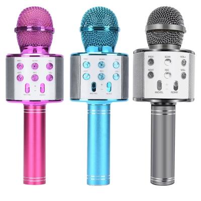 China No Player Portable Radio Karaoke WS858 Speaker Professional Handheld Home KTV Microphone for sale