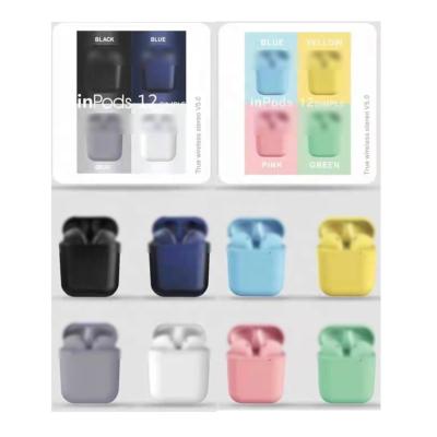 China Twins Earbuds With Box 2022 New Charging Box Inpods i12 TWS Earbuds 12 Wireless Earbuds Macaron i12TWS Colorful Earbuds for sale