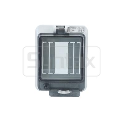 China Wasserdichte Klappfenster der Syntax-AW3 IP67 3 Module mit verschließbarer MCB-Abdeckung 75*101*28mm zu verkaufen