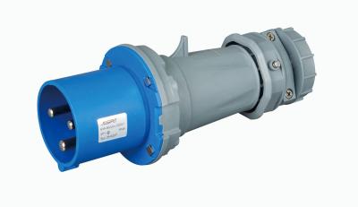 China tomada azul de nylon Screwless da tomada industrial impermeável de 3P 63A IP44 com número da peça 1227 da glândula de cabo à venda