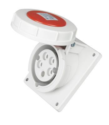 China Rain Protection Industrial Plug Sockets , Panel Mounted 5 Pin Plug And Socket for sale