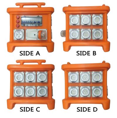 Chine Conseil de distribution extérieur orange MK1 de distribution d'énergie de boîte en caoutchouc portative de système empilable à vendre