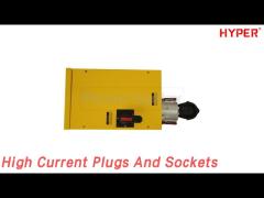 Heavy Duty High Current Plugs And Sockets Box 5P 200A Metal Wall Mounted