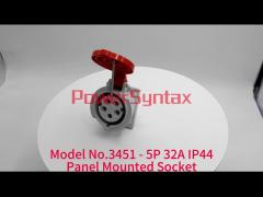 Model No.3451 - 5P 32A IP44Panel Mounted Socket