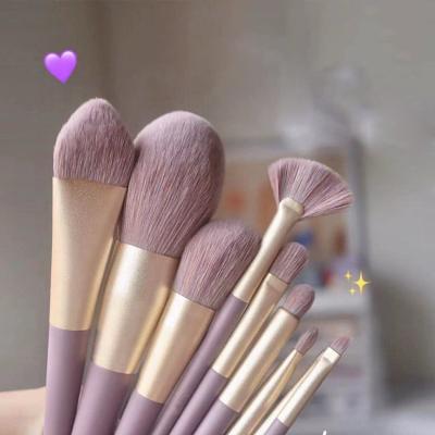 China 2022 New Arrival Olive Aluminum Purple Peace Makeup Accessories 9 Make Up Tools Brush Brows Custom Make Up Brush for sale