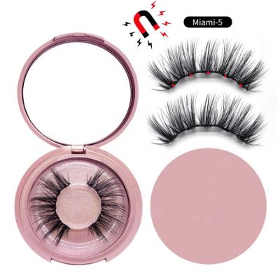 China Factory hot sale natural soft natural soft 3d chemical fiber magnetic false eyelash set for sale