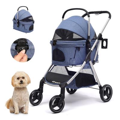 China Dogs Dog Stroller - Wedyvko 3 in 1 Multifunctional Pet Stroller for Small Dogs with Detachable Carrier Travel Foldable Pet Stroller for sale