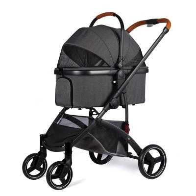 China Dogs Factory Outlet Pet Trailer Stroller 4-Wheels Pet Stroller for sale