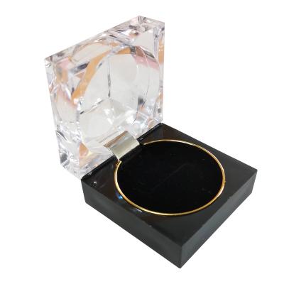 China Crystal Jewelry Ring Box Plastic Luxury Durable Acrylic Ring Jewelry Box for sale