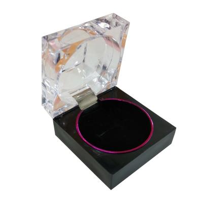 China Durable Elegant Clear Acrylic Jewelry Ring Box Single Ring Display Case for sale