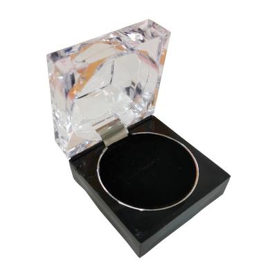 China Clear Long Lasting Acrylic Ring Display Case Box of Crystal Plastic Acrylic Jewelry Ring for sale