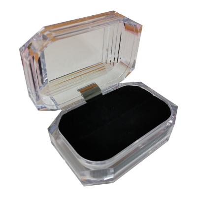 China Long Lasting Glass Tier Crystal Clear Jewelry Ring Box Acrylic Ring Display Case for sale