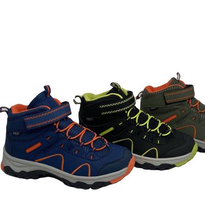 China Fashion trend custom child's shoe high outdoor lace up waterproof shoes to increase fashionable and anti-skid child shoes for sale