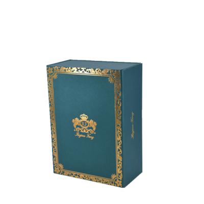 China New Product Launch Recyclable Dark Green Special Paper Folding Box Custom Logo Gold Foil Folding Storage Box With Magnetic for sale