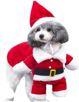 China Stocked Christmas dog coat Christmas Halloween autumn winter warm dog cat gift pet costume with hat for sale