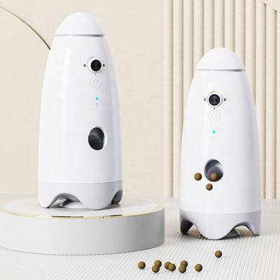 China Automatic Dog Cat Smart Pet Camera Feeder Wifi Mobile Phone App Remote Control ,2 way audio,270 degree rotation, 180 degree Wide angle for sale