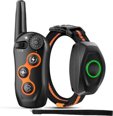 China Lights Dog Training Collar, IPX7 Waterproof Dog Shock Collar with Remote ,Rechargeable Electric Shock Collar for  Medium Large Dogs for sale