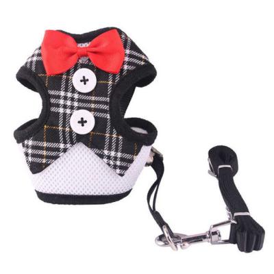 China Personalized Adjustable Pets Accessories Sublimation Dog Cute  Bowknot style  Breathable Comfortable Harness Set  Custom Personalized Pet Sup for sale