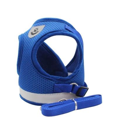 China Reflective Pet supplies Wholesale weighted Breathable Custom cut Mesh Nylon Solid Pet Reflective Dog tweed Harness for sale