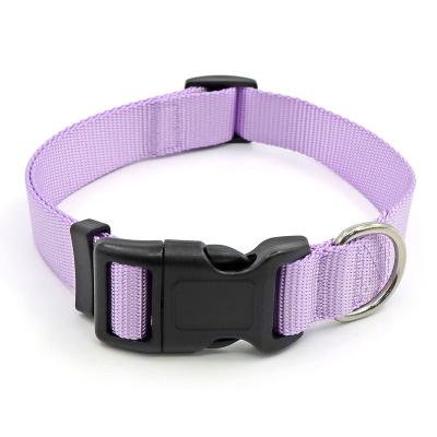 China Personalized Custom Printing Pet training collar charm Durable adjustable blank Solid nylon tactical dog collar for sale