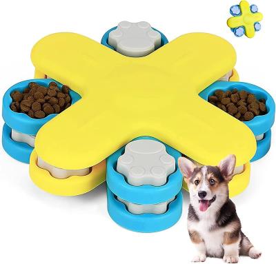 China Sustainable Interactive Dog Toy Treat Dispenser, Turntable Slow Feeder Help Pets Digestion for Small, Medium, Large Dogs, Cats for sale