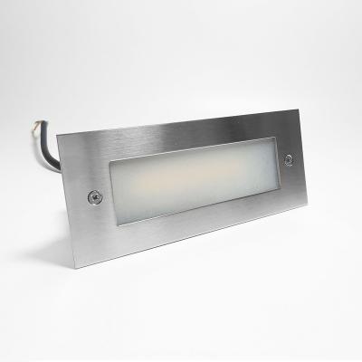 China Modern High Quality IP65 5W White Silver Stainless Steel LED Wall Light Waterproof COB Corner Step Light for sale