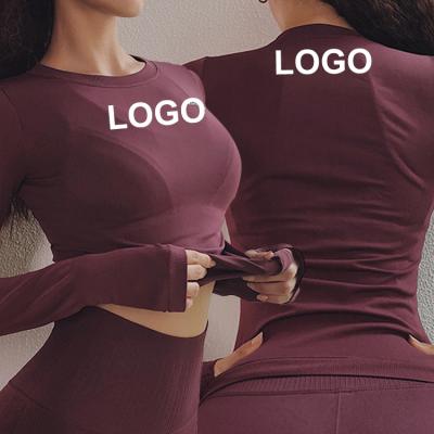 China 2021 New Success Breathable Design Fashionable Casual Yoga Ladies Long Sleeve T Shirts Women Tops for sale