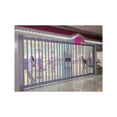 China Durable Crystal Clear See Through Plastic Folding Polycarbonate Roller Shutter Door Rolling Door for sale