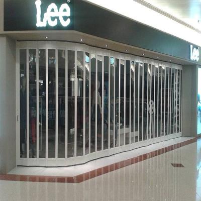 China High Security China Transparent Polycarbonate Sliding Folding Door for sale