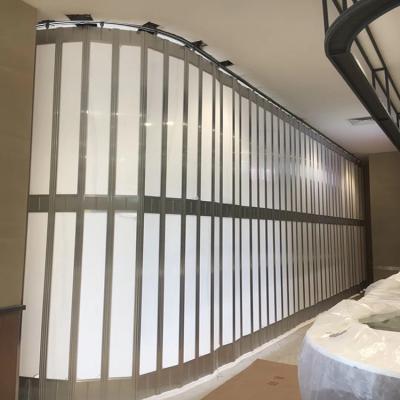 China Strong Manual Folding Polycarbonate Pull Door Crystal Transparent Door for sale