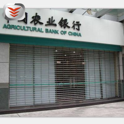 China Standard Electronic Outdoor Rolling Grill Design Stainless Steel Rolling Main Entrance Security Door for sale