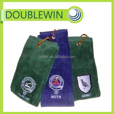 China Best Selling Custom Logo Organic Cotton Mini QUICK DRY Golf Towel, Golf Towel for sale