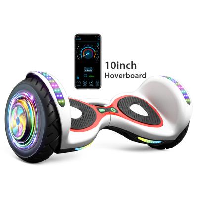 China Colorful 500w Self Balancing Scooter 2 Wheel Hoverboard Music Speaker LED 10 Inch Hoverboard Electric Kick Scooter Go Kart 10inch for sale