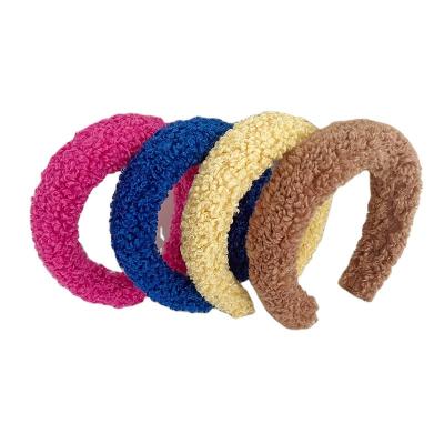 China Hot sale lovely plush elegant hair clasp for women multiple color options for sale