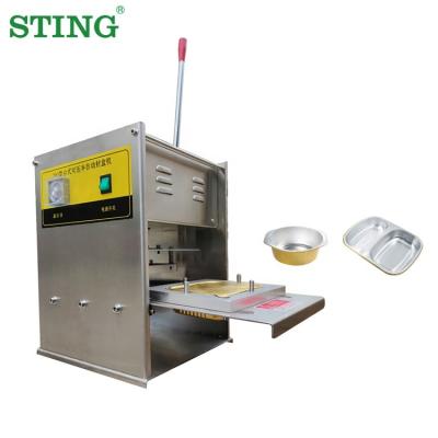 China Semi Automatic Aluminum Tray Sealing Sealer Machine Fast Food Suppliers Price For Sale for sale