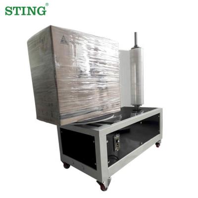 China Small Rotary Food Pre-stretch Plastic Film Stretch Pallet Wrapper Wrapping Machine for sale